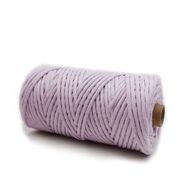 21S 4mm*110Yards Macrame Cord Rope - Luxury Soft 100% Macrame Cotton Cord Colored One String Twisted Rope for DIY Crafts Wall Hanging, Plant Hangers, Wool Weaving