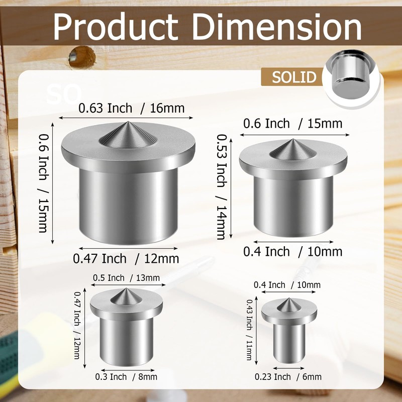 ISDVBUY 20 PCS Dowel Pins Center Point Set - Tenon