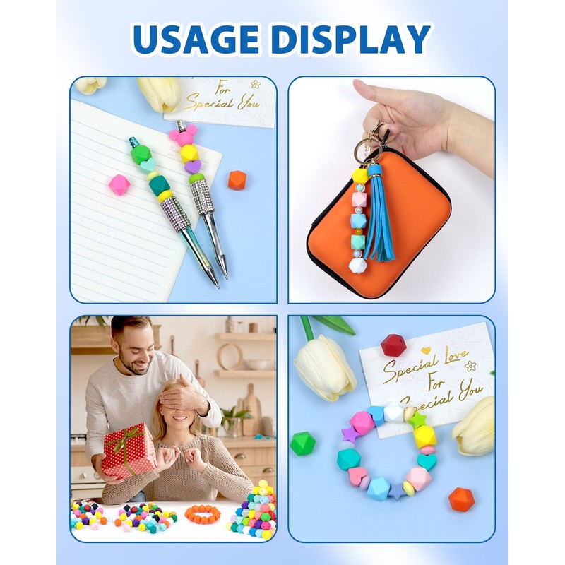 FIVEIZERO FIVEIZERO 90PCS Hexagon Silicone Beads Kit - 14mm Silicone