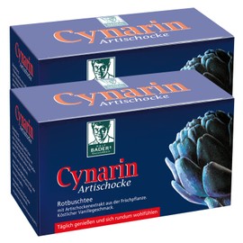 BADERs Cynarin Artischocke Rotbuschtee aus der Apotheke. Mit Artischockenextrakt. Hilfreich beim Fasten oder bei der Diät. Köstlicher Geschmack nach Vanille. 2 x 20 Btl.