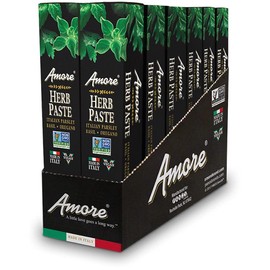 Amore Vegan Fresh Herb Paste In A Tube - Non GMO Certified And Made In Italy (Pack of 12)