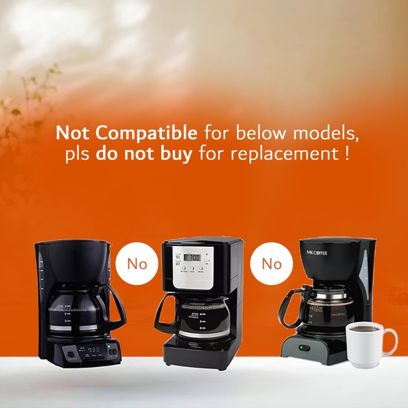 5 Cup Coffee Pot Replacement Compatible for Mr Coffee BVMC-PC05BL2,BVMC-SC05BL,