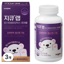 GQ Lab Postbiotics Chewable 108g, 90 tablets, 3 units / 지큐랩 포스트바이오틱스 츄어블 108g, 90정, 3개