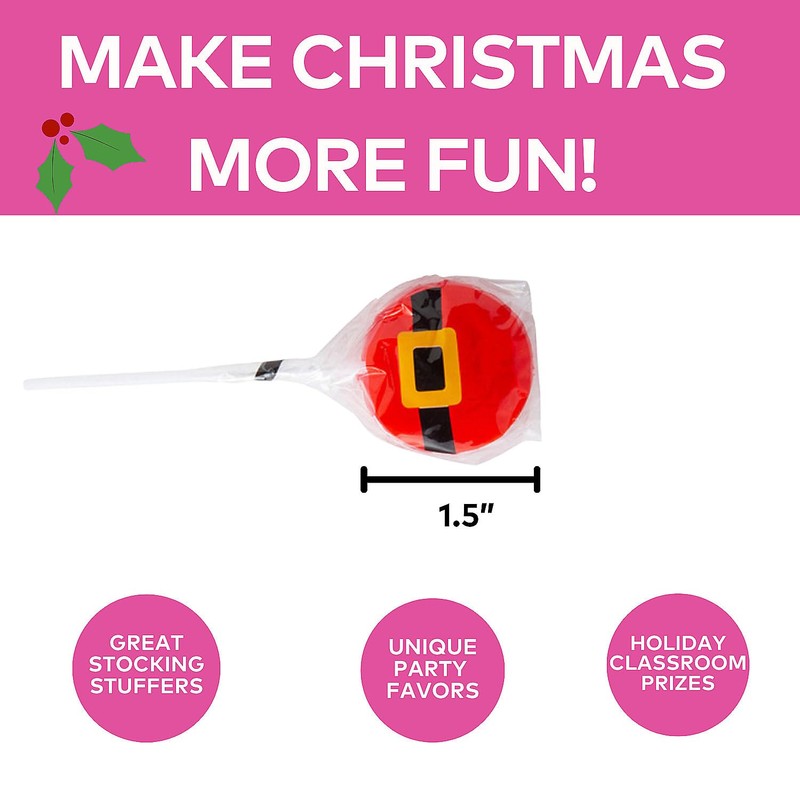 Santa Suit Character Suckers - 12 Individually Wrapped Lollipops -