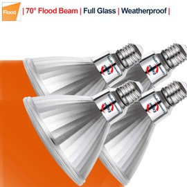 Explux Commercial-Grade Blue LED PAR38 Flood Light Bulb, 120W Equivalent Direct LED Color Emission, Full Glass Outdoor Weatherproof & Anti-Ageing, Dimmable, Blue Color Light, 2-Pack