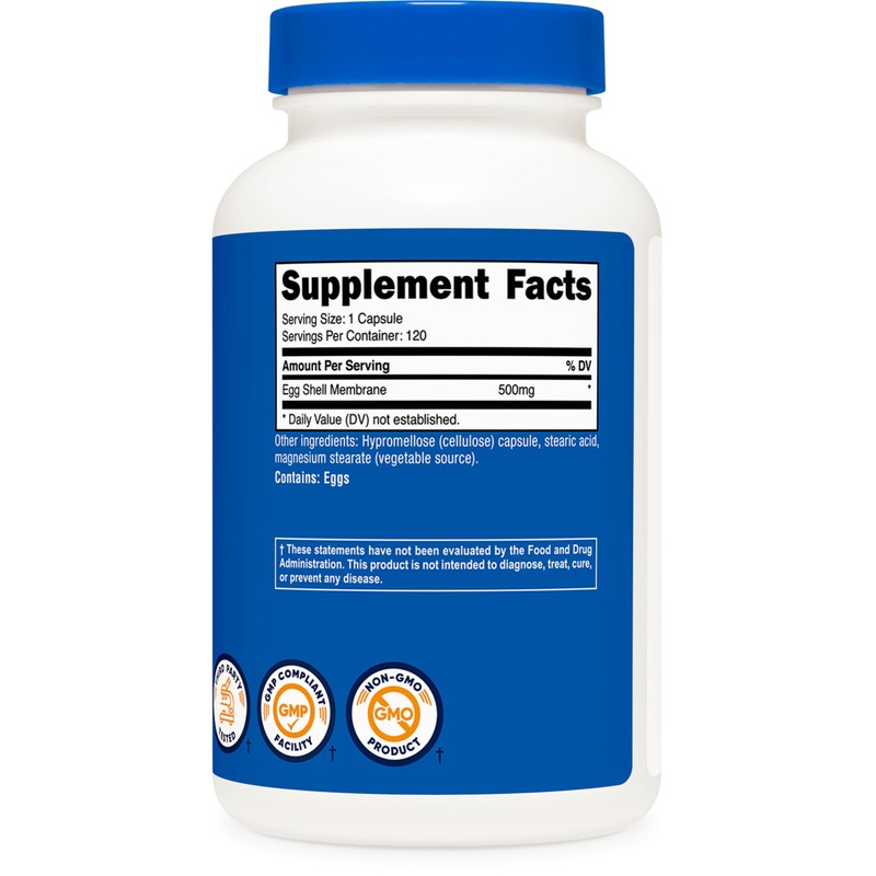 Nutricost Egg Shell Membrane, 500 MG Per Serving, 120 Capsules