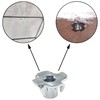 40 PCS Four Pronged T-Nuts, Galvanized Furniture Nuts for Woodworking