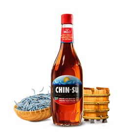 Chin-Su Fish Sauce, Premium Vietnamese Fish Sauce, Fresh Anchovies Salted On Boat, One-Year Aged Anchovy Sauce, Gluten Free 24.3 Oz Bottle