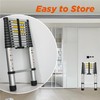 Aluminum Telescoping Ladder,8.5FT Collapsible Ladder with Locking Mechanism, Non-Slip Pedal,300Lbs