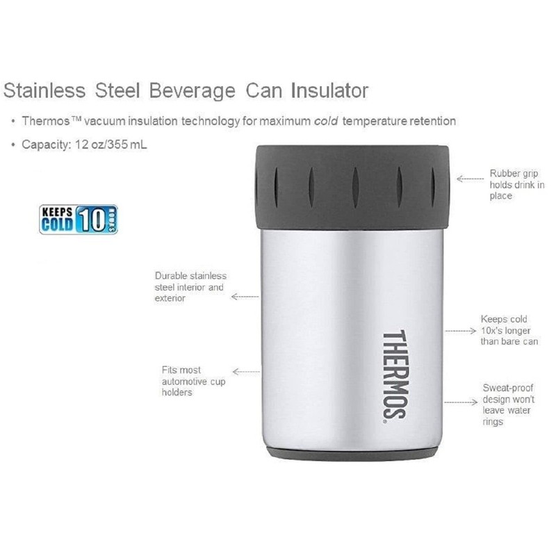 Thermos Stainless Steel Can Insulator, 355ml, 2700AD8AUS
