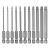 HARFINGTON 11pcs Torx Screwdriver Bit Set T6-T40 4" Length S2