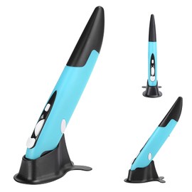 Ergonomic Mouse Pen Type USB Computer Stylus Optical Tracking System LCD TV Viewer Grey ABS Plastic 3 Adjustments 800/1200/1600dpi (PR-03)