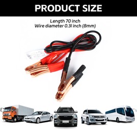 Wogomz Jumper Cables for Car Battery, 5.9Ft 500A Heavy Duty Battery Jumper Cables, Automotive Booster Cables for Jump Starting Dead or Weak Batteries, Fits Car SUV Pickup Truck Van