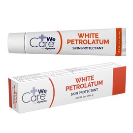 Dynarex White Petrolatum, Petroleum Jelly for Dry, Damaged or Cracked Skin, Soothing White Petroleum Jelly for Minor Skin Irritations, 1 oz. Tubes, 1 Petroleum Jelly Tube