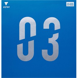 VICTAS 020771 Table Tennis Rubber V>03 Soft Back Black (0020) 1.8