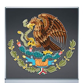 Escudo Mexicano Mexican Aguila Calcomania Sticker Colores Eagle Emblem Full Color (18x16.3)