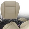 AOUTTUOA Driver Side Bottom Leather Non-Perforated Seat Cover Tan Compatible