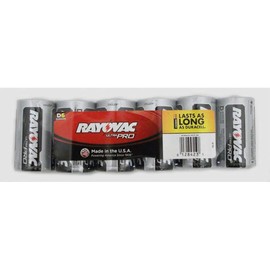 Rayovac RAY-AL-D Alkaline Shrink Wrapped D 6 Pack
