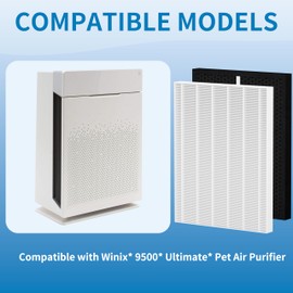 Alvamoyle HR900 Filter Replacement T, Compatible with Winix HR900 Air Purifier, Replaces Part #1712-0093-00 / Filters T, #1712-0094-00 / Filte-r U, 2 Pack