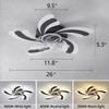 Dalouguan Ceiling Fan with Lights Remote Control, Black Modern Ceiling