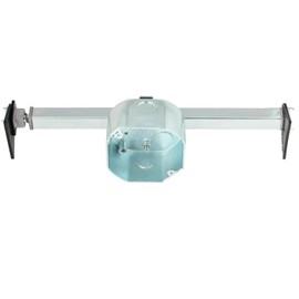 Ciata Ceiling Fan Mounting Bracket, Saf-T-Brace with Locking Teeth, 3 Teeth, Larger Box for High Wire Capacity, Twist and Lock with 2-1/8 Inch Ceiling Fan Box Mount, Light Electrical Box