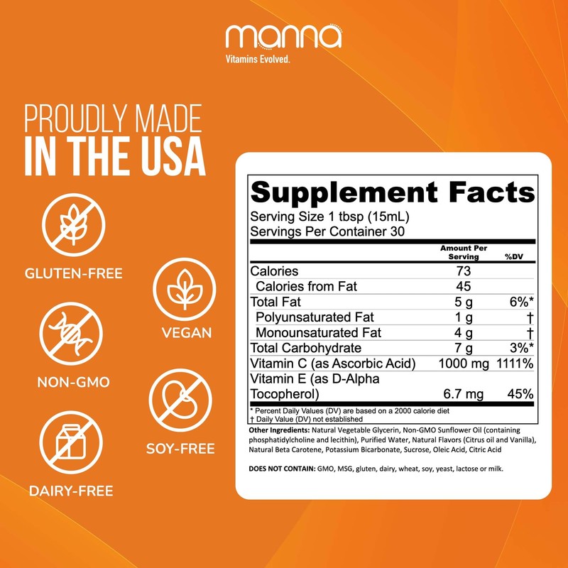Manna Vitamins Evolved - Liposomal Vitamin C – High Absorption