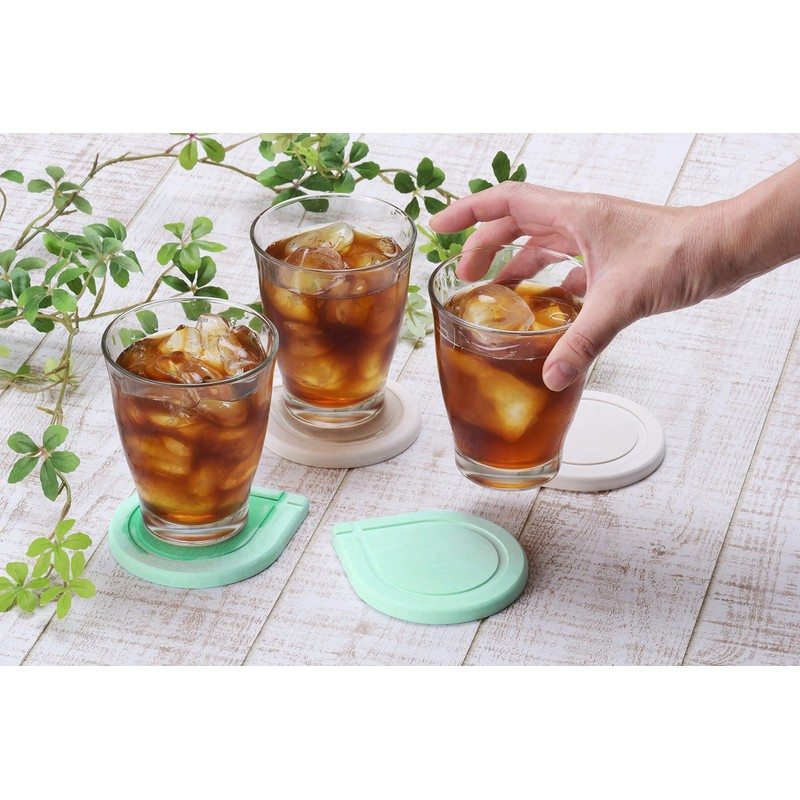 Osumu Coasters, Table, Water Drops, Convenient, Cute Set, Diatomaceous Earth,