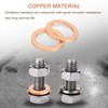 sourcing map M24 Flat Washer, 5 Pcs Copper Ring Flat