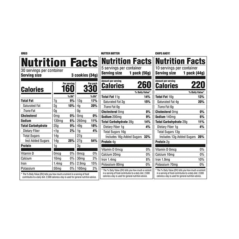 Nabisco Variety Pack Cookies 30 Packs