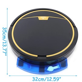 WOQLIBE Robot Vacuum and Mop Combo with Water Tank, 3 in 1 Automatic Mopping Robot Vacuum Cleaner w/ 2800Pa Super-Strong Suction, Remote Control for Hard Floor, Pet Hair, Low-Pile Carpet