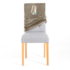 RESTILO Stretch Chair Cover, Universal Size, Removable, Washable Chair Cover, Dining Room Chair, Elastic Chair Cover Protection for Dining Room, Restaurant, Hotel, Banquet, Wedding, Party, Sento Beige