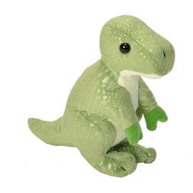 Wild Republic Pocketkins Eco T.Rex, Stuffed Animal, 5 Inches, Plush Toy, Made from Recycled Materials, Eco Friendly