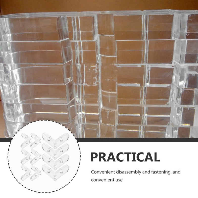 Ipetboom 15pcs Buckle Corner Cord Fix L Shelf Bracket Square