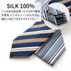 Michi Kolondon Brand Necktie, 100% Silk, Jacquard Woven Stripe, B