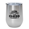 Flairy Land Chess Silver Wine Tumbler 12oz - conquer it