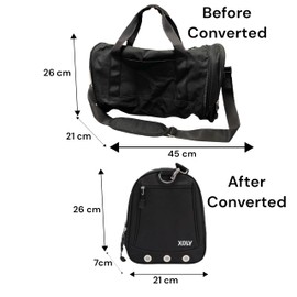 XOLY - Convertable Duffle Gym Bag Waterproof Large Folding Capacity Chest Sport Fashion Nylon Unisex Travel Weekender Bag with 3 Air Vent for Men Women Overnight Bag with Shoes Compartment