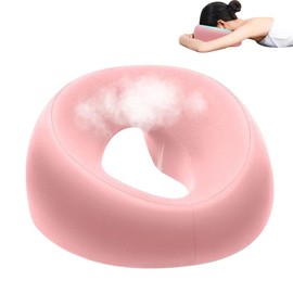 HIULLEN Massage-Gesichtswiegenkissen, U-förmiges Massage Gesichtskissen, Massagekissen Kopf Loch, Massage Kopfstütze für Bett, Massage Kopfstütze Für Schreibtische, Spa, Salon, Massagebett (Rosa)