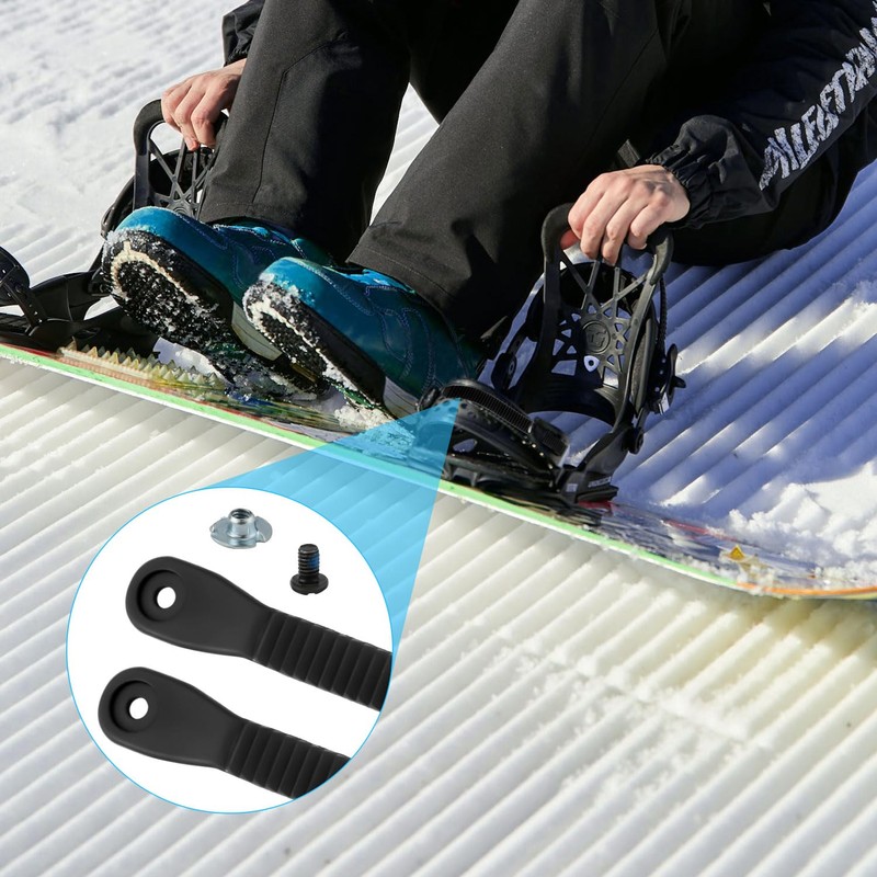 BOXOB 10pcs Snowboard Binding Straps, 8.27x0.59 Inch Plastic Snowboard Ankle