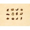 Pebaro 20800 Brass Pyrography Wood Burning Stamp - 12 Pieces