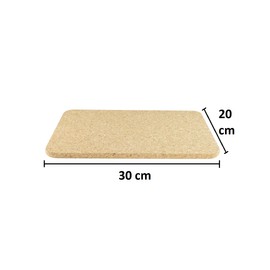 Cleverbrand Topfuntersetzer aus Kork, hitzebeständig, 30 x 20 cm, 10 mm stark, rechteckig, Ideal für kleine Auflaufformen – Made in Portugal