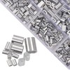 Rrina 315Pcs 8 Sizes Aluminum Crimping Loop Sleeve Double Barrel
