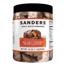 Sanders, Sea Salt Caramels Pecan Clusters, 16 Ounce