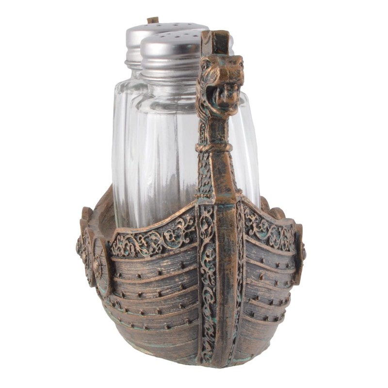 Nordic Salt and Pepper Shakers "Drakar" - Viking Ship with
