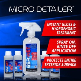 Micro Detailer GSR-WET Touchless Graphene Ceramic Spray Coating Concentrate—Makes 4, 16 oz Bottles