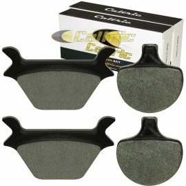 Caltric Brand New Front And Rear Brake Pads for Harley Davidson Flstf Fat Boy 1990-1999