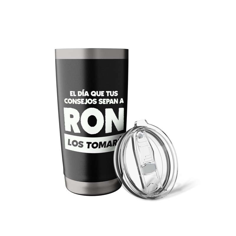 Rum advice Consejos de Ron funny drinks quote Stainless Steel