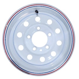 Taskmaster 12x4 5x4.5 White Steel Modular Trailer Wheel Rim 3.19 Center Bore 1250 Load Carry Capacity