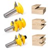 MEIGGTOOL Router Bit Set 1/2-Inch Shank, 3Pcs/Set Extended Tenon Entry