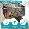LITURTOO Ferret Hamster Ball Pit Hammock, Bunkbed Hammock Cage Toy