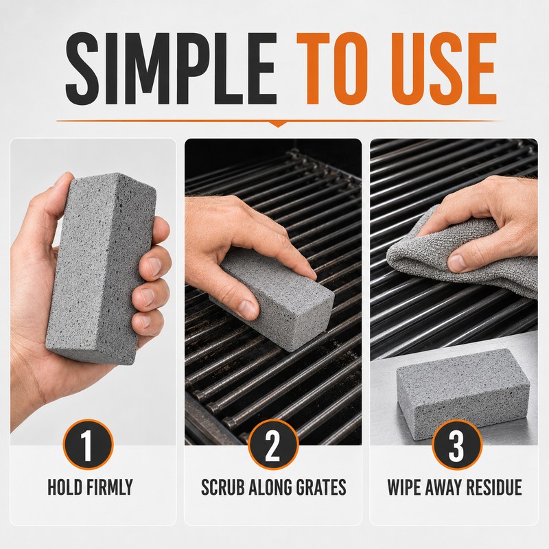 5 Pack Pumice BBQ Grill Cleaning Brick, Handheld Barbecue Grate